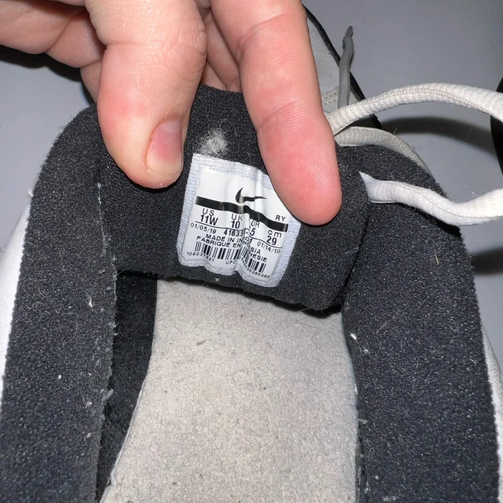 Men's Black and White Athletic Shoes